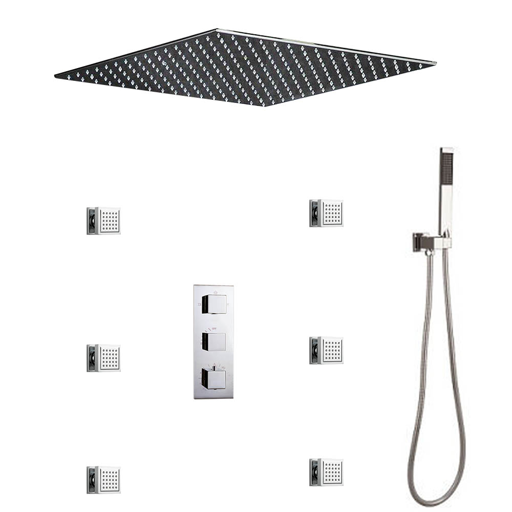 Fontana Rainfall & Mist Shower Head Set With Shower Body Sprays